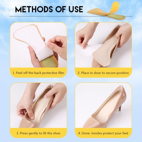 Plantillas XINIFOOT para tacones altos mujer 4 pares miniatura 3