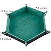 SIQUK 2 Pieces Dice Tray PU Leather Dice Trays Folding Hexagon Dice Holder Tray for Dice Games Like RPG, DND and Other Table Games (Cyan and Black)