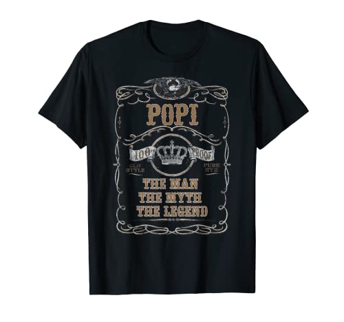 Popi The Man Myth Legend Cadeau vintage pour fête des pères T-Shirt
