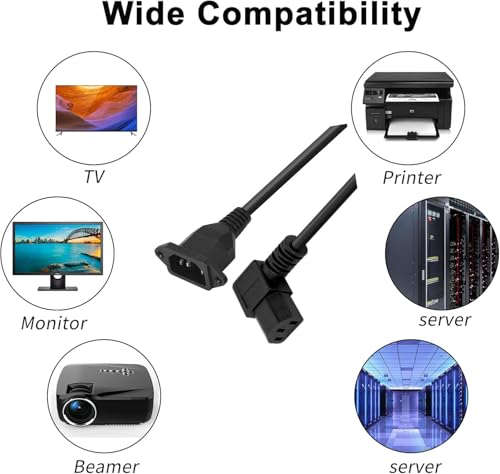 Evite dobleces peligrosos con el conector IEC 320 C13 a C14 angular para rack y servidores 4