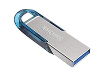 SanDisk Ultra Flair USB 3.0 Flash-Laufwerk 64 GB (Rescue Pro Software, Passwortschutz, robust, schlankes Metallgehäuse, 150 MB/s Übertragungsgeschwindigkeit) Blau – Ansicht 3