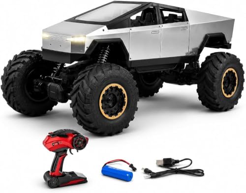 Image of 1:8 Scale 4WD RC Rock Crawler Truck | Alloy Body | High-Performance Off-Road Remote Control Vehicle for Kids & Adults