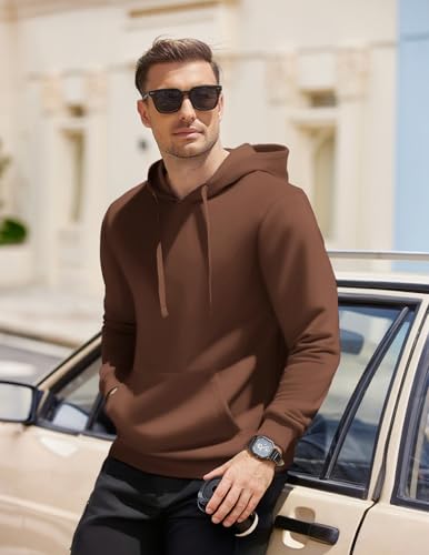 Image of COOFANDY Men's Hooded Pullover Casual Long Sleeve Drawstring Gym Hoodies Sweatshirts with Pocket