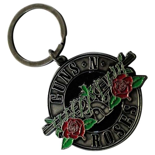 Photo de Rock Off officially licensed products Guns N' Roses Argenté Circle Band Logo Keychain Size One Size