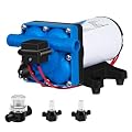 DC HOUSE RV Fresh 12V On Demand Water Pressure Booster Pump with Pressure Switch 5.5GPM 70PSI 12Volt Self Priming Diaphragm Water Pump For Boat Camper Marine Travel Trailer Sprayer