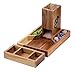 Tapeera Wooden Magnetic Dice Tower with Dice Tray for Dungeons and Dragons - DND Accessories Dice Rolling Tray with Dice Chamber - Portable Dice Roller Tower for Tabletop RPG Board Games - DND Gifts