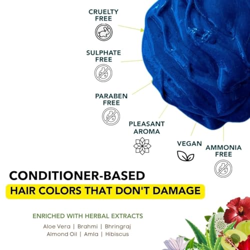 Image of Paradyes Semi-permanent Rudolphi Blue DIY Conditioner Based Hair Colour 120 gm and Lighten Up! Bleach Pack 30 Vol. for all Hair Types