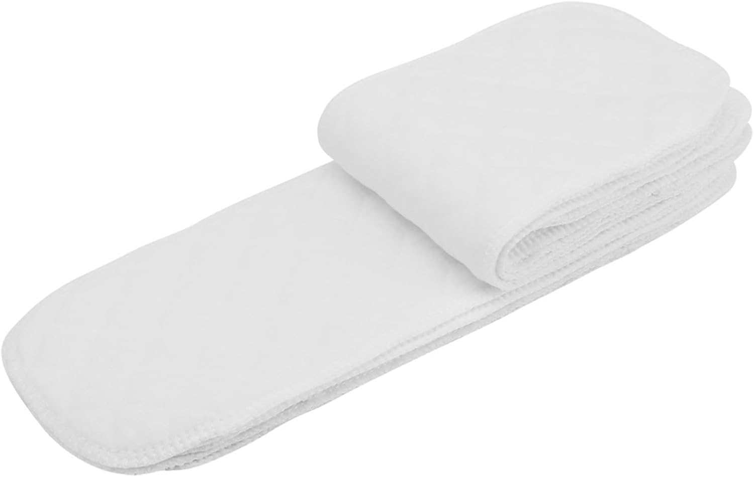 10-Piece Set of Soft, Breathable Organic Cotton Cloth Diaper Nappy Liners Rt, 6 Layers for High Absorbency, Suitable for Most Babies (Three Layers (32 * 12cm))