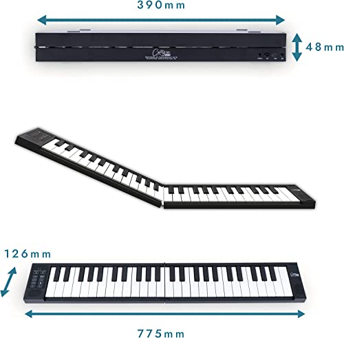 Carry-on FP-49 Touch 49 Touches Tactile Noir Portable Pliant Piano Numérique par Blackstar Contrôleur MIDI USB avec Batterie Rechargeable - Les Beatles, Paul McCartney, John Lennon, RIngo Starr, George Harrison Carry-on FP-49 Touch 49 Touches Tactile Noir Portable Pliant Piano Numérique par Blackstar Contrôleur MIDI USB avec Batterie Rechargeable – Image 5