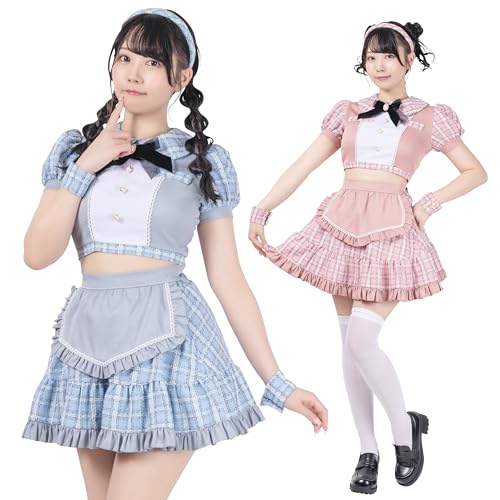 ［クリアストーン］ リリカルパレット コスプレ ハロウィン アイドルツイードメイド レディース ブルー