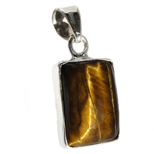 Pendentif oeil de tigre Le Luft en argent 925, artisanat raffiné d'exception