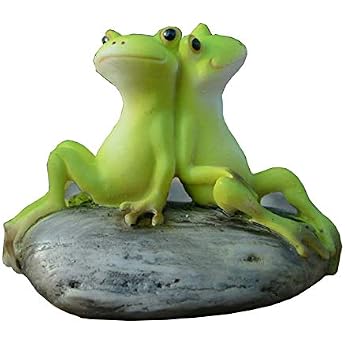 Miniature Fairy Garden Frog Figurine Mini Back to Back Frog see size