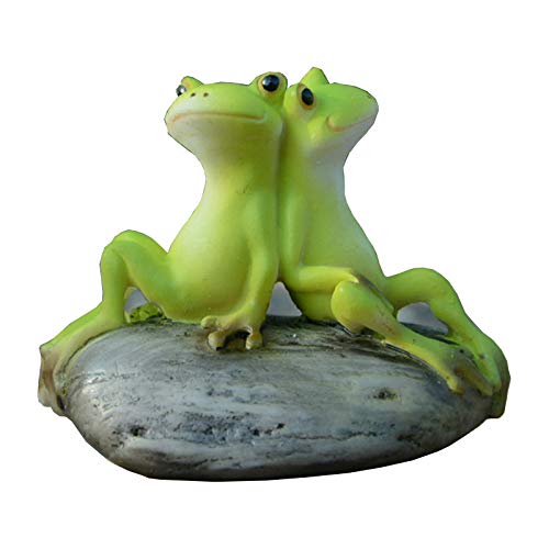 Gemmia Miniature Fairy Garden Frog Figurine - Mini Back to Back Frog
