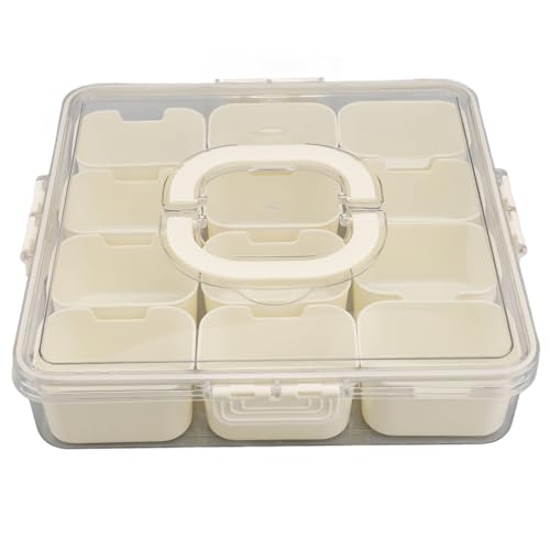 Bandeja para servir dividida con 12 compartimentos para frutas frutos secos y snacks HERCHR 2