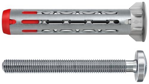fischer Hohlraumdübel DuoHM 5 x 55 S TX, Plattendübel mit metrischer Panheadschraube und TX-Antrieb zum Befestigen von TV-Halterungen… – Ansicht 5
