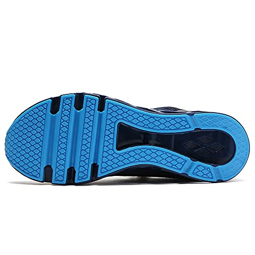 Tsiodfo Kids Tennis Shoes Running Walking Sneakers Mesh Breathable Youth Boys Girls Athletic Sport Gym Tennis Jogging Shoes Navy Blue Big Kid Size 5 #TOP3