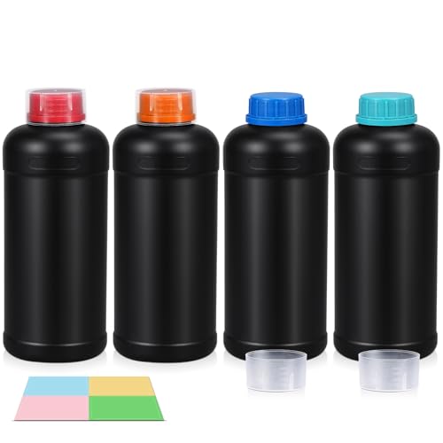 4 Pack 32oz Lightproof Black Bottles