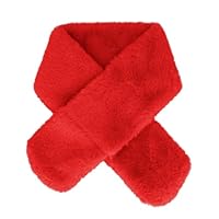 CHEERYMAGIC Kids Scarf, Kids Winter Fleece Scarves Warm Plush Scarf Wrap Cross Collar Children Neck Warmer Solid Color Neckerchief for Little Boys Girls Toddlers A7ETWJ