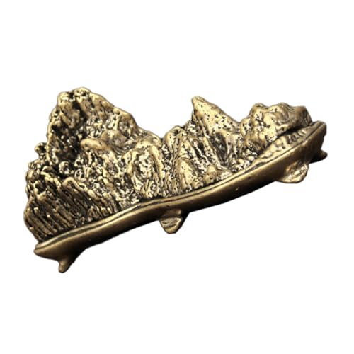 Supporto Per Penna A Pennello in Ottone Stile Vintage A Forma Di Montagna Portapenne Per Calligrafia Cinese Leggero Squisito Artigianato Per Ufficio Arredamento Per La Casa