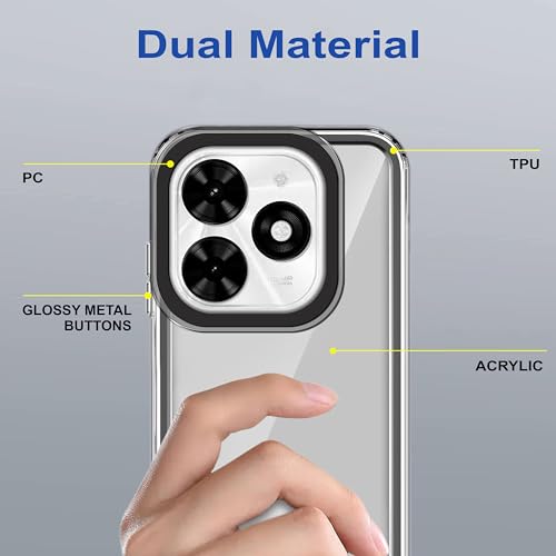 Image of Zapcase Back Case Cover for Tecno Spark Go 2024 | Compatible for Tecno Spark Go 2024 Back Cover | Case Cover with Camera Protection | (TPU + PC | Translucent Black)