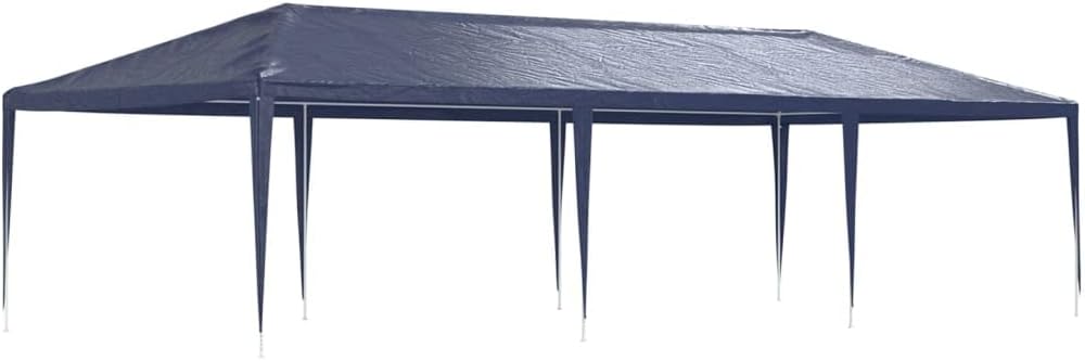 Party Tent Blue, 13.1 x 29.5 ft Polyethylene, UV Resistant, Easy Set, Garden, Waterproof for Patio, Outdoor Shade, Backyard Events, Portable