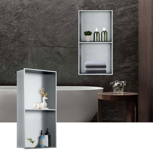 Niche de douche encastrée double 70x28cm en acier inoxydable - 2