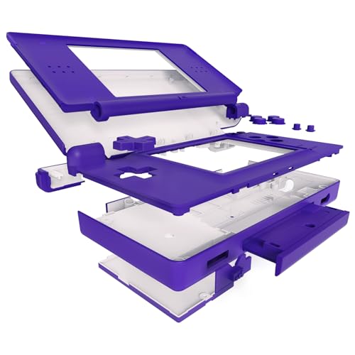 Image of eXtremeRate Purple Replacement Full Housing Shell for Nintendo DS Lite, Custom Handheld Console Case Cover with Buttons, Screen Lens for Nintendo DS Lite NDSL - Console NOT Included