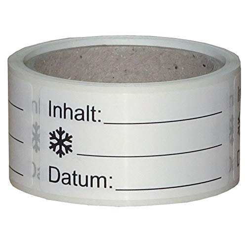 Gefrieretiketten, Tiefkühlaufkleber aus Folie 62 x 30 mm - Schwarz (100) Cover