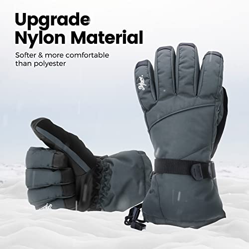 Sefzone Ski Gloves For Men/Women, 3M Thinsulate Insulation, Waterproof And Windproof, Touchscreen, Winter Gloves For Snowboarding, Snowmobiling #TOP1