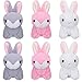 6 Pezzi Mini Coniglio di Peluche Animali di Peluche Morbido Piccolo 5,5 Pollici Ornamento Pendente Appeso Decorazioni per Festa Pasqua Portachiavi Fai-da-te