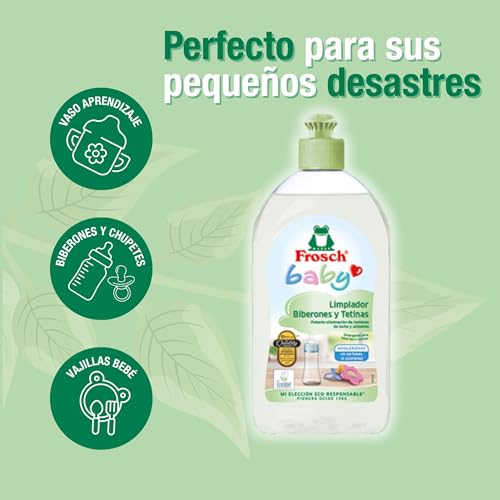 Miniatura 8 de Frosch Baby - Detergente Ecológico Biberones, Tetinas Y Chupetes Con Pantenol Limpiador Hipoalergénico Y Sin Fragancias Pack 2 X 500 Ml