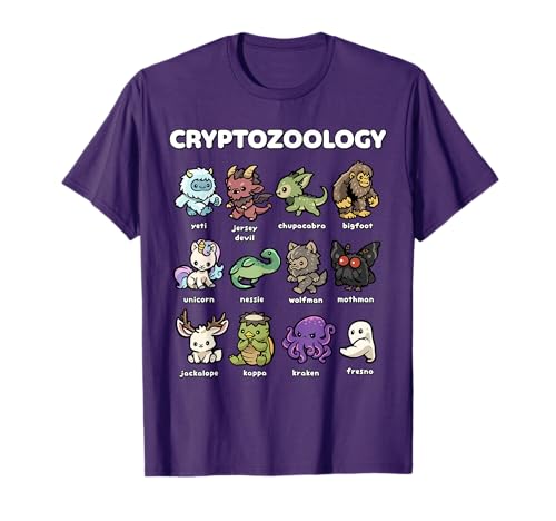 Cute Cryptozoology Creatures Kawaii Mythical Beasts T-Shirt
