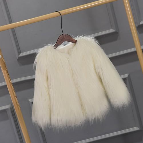 Girls Faux Fur Coat Fluffy Kids Thicken Furry Cardigan Jacket Winter Long Sleeve Warm Outwear Jackets Shaggy trendy Parka2