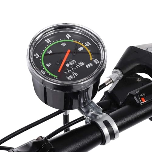 Agatige Fahrradcomputer Kabellos, Fahrrad Mechanisch Tacho, Metall-Kunststoff-Fahrrad Kilometerzähler, Mechanischer Kilometerzähler, Mechanischer Fahrradcomputer Für 26, 27,5, 28, 29 Zoll Fahrräder
