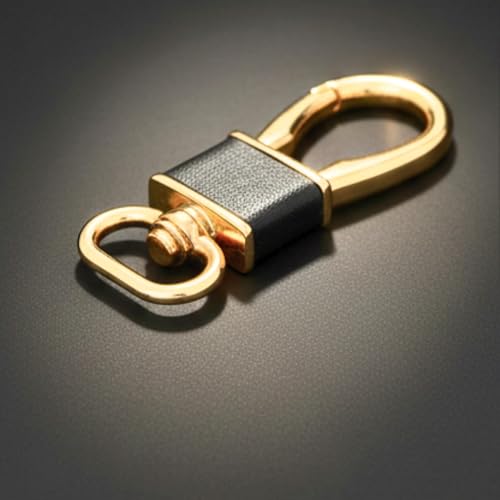 Image of THE MEN THING - Stylish Multicolor Stainless Steel Keychain for Men & Boys (ROYAL GRIP - Gold & Gunmetal)