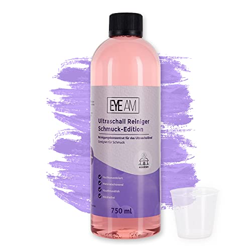 NEU: Ultraschallreiniger Konzentrat für Schmuck inkl. Messbecher - Reinigungskonzentrat mit Ausgießer für jedes Ultraschallgerät (Schmuck 750ml) Cover