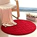 Produktbild GongDi Teppiche Teppiche, rot Fitness Rutschfeste Matte 80cm Schlafzimmer mädchen Dicke stilvolle wohnaccessoires einfach sauber Shaggy weichen Pile Anti verschütten Computer Stuhl