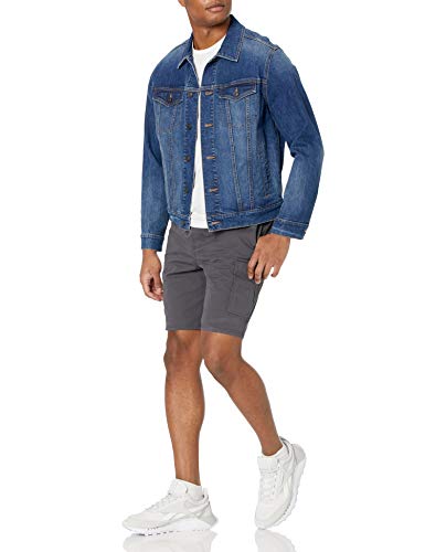 Amazon Essentials Men's 9" Elastic Waist Cargo Shorts, Dark Grey, Large - Image 4