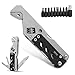 OUTU Multitool Wrench, with Adjustable Wrench/Flat Screwdriver/Phillips Screwdriver/Bottle opener/9 Different Sizes of Screwdriver Bits (Black)