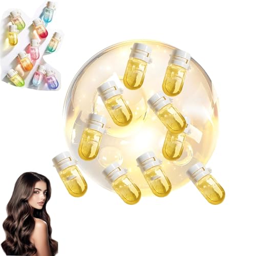 Aceite de perfume y cabello 2-en-1-Avacate Nutriente y aceite brillante, para cabello encrespado, seco, dañado, pelos de 10 piezas perfume para mujeres(Elegant wood texture)