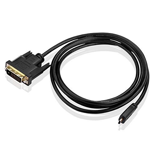 SIENOC 1.8m 1080P Gold-Plated Micro HDMI to DVI 24+1 Pin HDMI v1.4 Standards Male to Male Cable