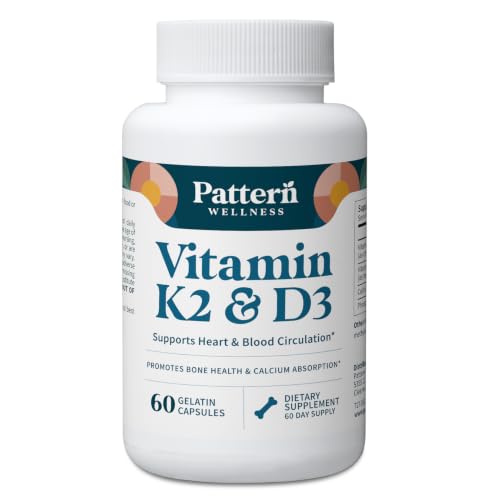 Pattern Wellness Vitamin K2 and D3, 60 Capsules