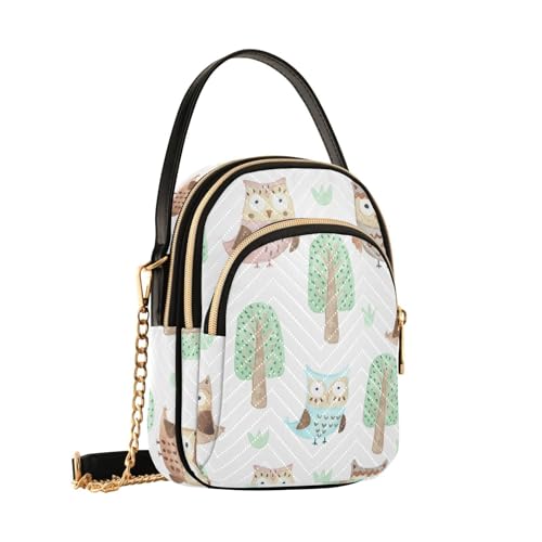 Sac à bandoulière pour femme idéal pour les balades, grand porte-monnaie illustré