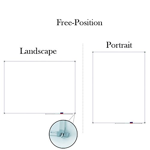 Lockways White Board 48 x 36 Inch | Magnetic Dry Erase Board, Silver Aluminium Frame - Image 3