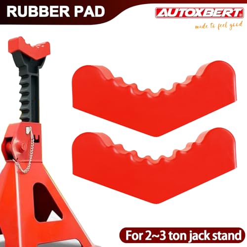 Image of AUTOXBERT 2Pcs Jack Stand Rubber Pad Universal Red Car Lift Pads Adapter Repair Tool 6 Ton Frame Rail Jacking Stand Pinch Support Protector
