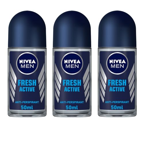 Nivea Fresh Active Deodorant Roll On for Men, 50ml, (Pack of 3)