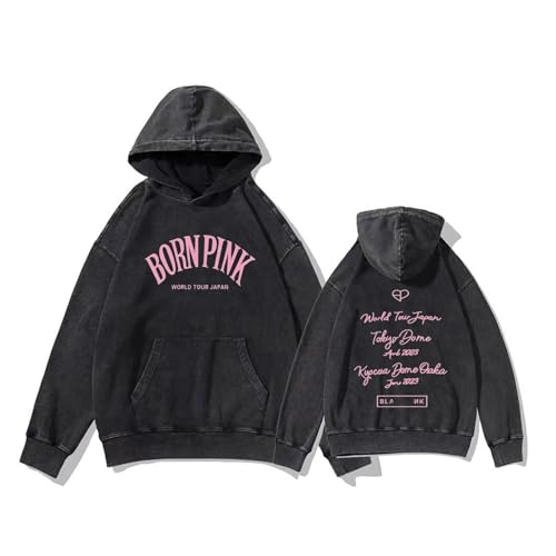 Sudadera con Capucha Lavada Vintage BRON Pink, Jersey con Estampado de álbum, de...