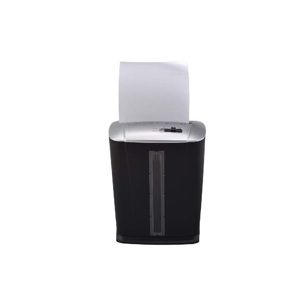Mini trituradora de papel-6-Hoja de Gaza Cut trituradora de Papel, destruye CD, Tarjetas de crédito, Clips de Papel, Negro