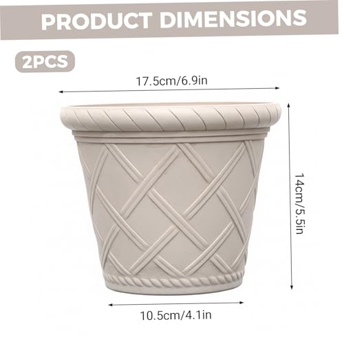 Pots de fleurs en plastique romain vintage 18 cm pour éviter l'excès d'eau - 3