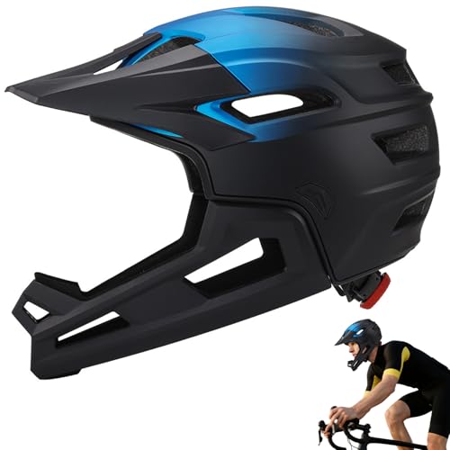 Casco de bicicleta integral resistente al viento con mentonera extraíble ligera 3